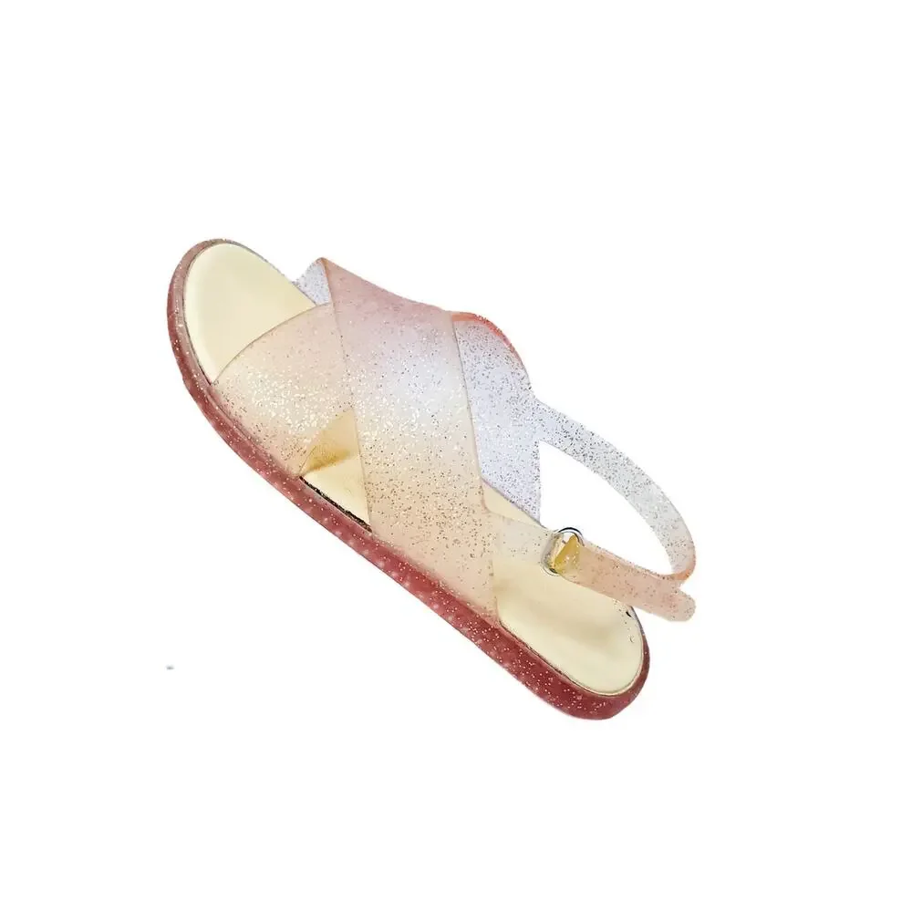 Old Navy Girls' Pink Glitter Crossband Sandals - Size 10